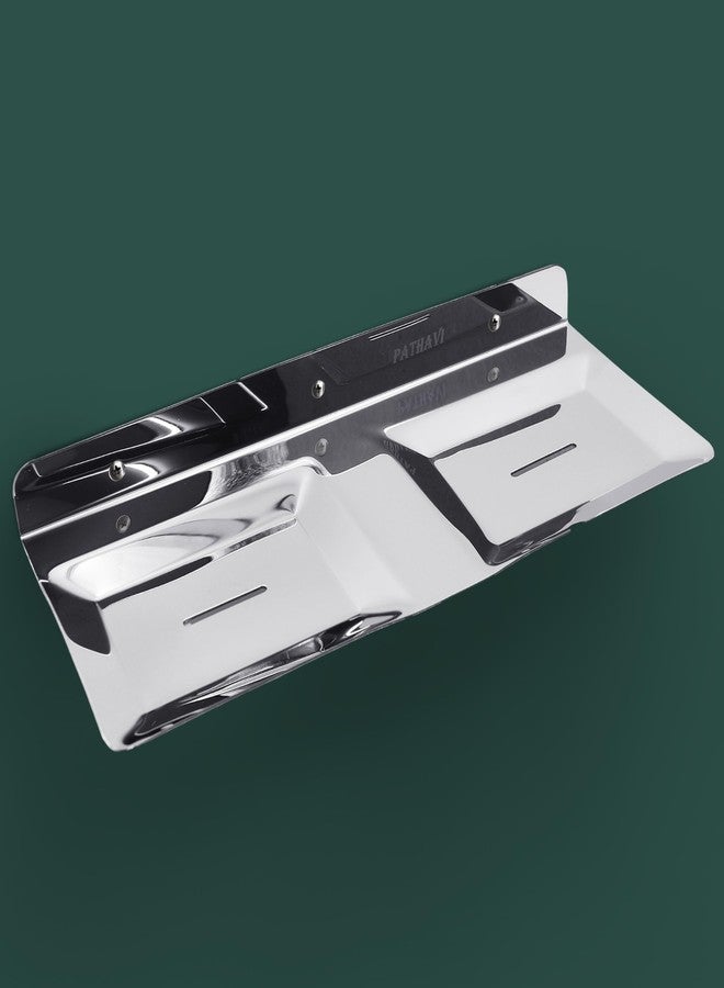 Pathavi Stainless Steel Wall Mounted Bathroom Soap Holder (Pack of 1) - Rust-Proof, Space-Saving Design for Bathroom & Kitchen, Long Lasting - Image 1